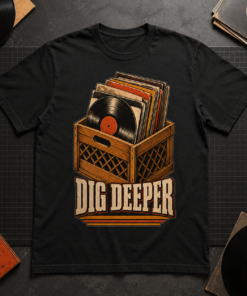 Alternative view of Dig Deeper Vinyl Crate Tee | PhatsoundsBeats