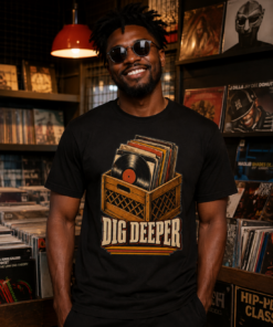 Dig Deeper Vinyl Crate Tee | PhatsoundsBeats